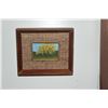 Image 2 : FRAMED MINIATURE OIL PAINTINGS ON BOARD; SIGNED GRAY & FRAMED UNICORN EMBROIDERY (3 PCS)