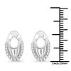 Image 3 : Elliptical-Shaped Diamond Earrings.