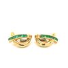 Image 3 : Emerald and Yellow Gold French Clip Earrings