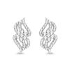 Image 1 : Swirling Ribbons and Flowerette Diamond Earrings