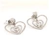 Image 4 : Nesting Heart-Shaped En Tremblant Diamond Earrings