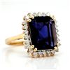 Image 1 : Incredible Iolite and Diamond Halo Ring