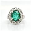 Image 5 : Zambian Emerald and Diamond Halo Ring
