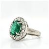 Image 6 : Zambian Emerald and Diamond Halo Ring