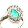 Image 7 : Zambian Emerald and Diamond Halo Ring