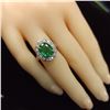 Image 8 : Zambian Emerald and Diamond Halo Ring