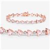 Image 1 : Trilliant-Cut Morganite and Diamond Line Bracelet