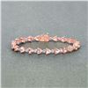 Image 3 : Trilliant-Cut Morganite and Diamond Line Bracelet