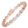 Image 4 : Trilliant-Cut Morganite and Diamond Line Bracelet