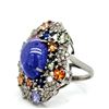 Image 4 : Dynamic Tanzanite, Fancy Sapphire, & Diamond Ring