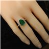 Image 7 : c---Pear-Cut Zambian Emerald and Diamond Halo Ring
