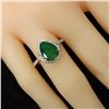 Image 8 : c---Pear-Cut Zambian Emerald and Diamond Halo Ring