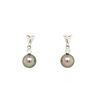 Image 1 : Tahitian Pearl and Diamond Drop Earrings
