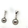 Image 3 : Tahitian Pearl and Diamond Drop Earrings