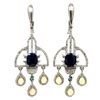 Image 1 : Sapphire-Emerald-Opal & Diamond Statement Earrings