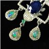 Image 6 : Sapphire-Emerald-Opal & Diamond Statement Earrings