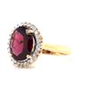 Image 2 : Remarkable Rhodolite Garnet Ring with Diamond Halo