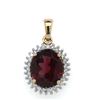 Image 1 : Remarkable Rhodolite Garnet & Diamond Halo Pendant