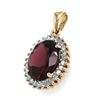 Image 2 : Remarkable Rhodolite Garnet & Diamond Halo Pendant