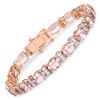 Image 1 : Pink Champagne-Color Morganite & Diamond Bracelet