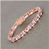 Image 2 : Pink Champagne-Color Morganite & Diamond Bracelet