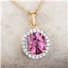 Image 3 : Provocatively Pink Spinel and Diamond Halo Pendant
