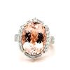 Image 1 : Magical Morganite and Diamond Halo Ring