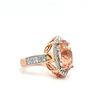 Image 2 : Magical Morganite and Diamond Halo Ring