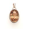 Image 5 : Modernized Morganite and Diamond Halo Pendant