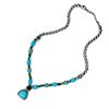Image 3 : Versatile Turquoise, Emerald, and Diamond Necklace