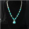 Image 5 : Versatile Turquoise, Emerald, and Diamond Necklace