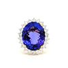 Image 1 : Extraordinary Tanzanite and Diamond Halo Ring