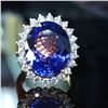 Image 3 : Extraordinary Tanzanite and Diamond Halo Ring