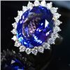 Image 4 : Extraordinary Tanzanite and Diamond Halo Ring