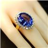 Image 7 : Extraordinary Tanzanite and Diamond Halo Ring