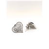 Image 6 : Pave' Diamond Heart Earrings Floating Halo