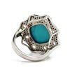 Image 3 : Turquoise Ring w/Pink Tourmaline and Diamond Frame