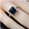 Image 6 : Green Tourmaline and Diamond Halo Ring