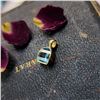 Image 2 : Blue Topaz Horseshoe Slide Style Pendant