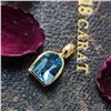 Image 5 : Blue Topaz Horseshoe Slide Style Pendant
