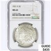 Image 1 : 1921-S Morgan Silver Dollar NGC MS63