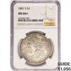 Image 1 : 1881-S Morgan Silver Dollar NGC MS66+