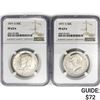 Image 1 : (2) 1971-S Kennedy SILV Half Dollars NGC PF67*
