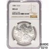 Image 1 : 1881-S Morgan Silver Dollar NGC MS63