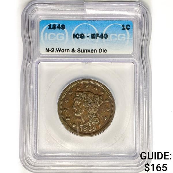 1849 LC Braided Hair ICG EF40 N-2,Worn&Sunken Die