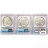 Image 2 : [3] US Varied Silver Coinage ICG MS64 1921-1962