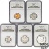 Image 1 : [5] 1966 US Varied Coinage Set NGC MS67