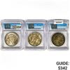 Image 1 : [3] Mixed Dates Morgan Silver Dollar ICG