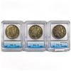 Image 2 : [3] Mixed Dates Morgan Silver Dollar ICG