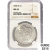 Image 1 : 1890-S Morgan Silver Dollar NGC MS62